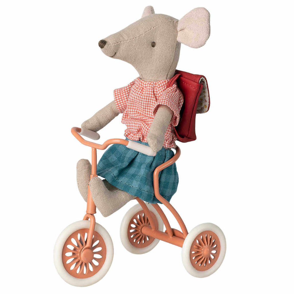 Tricycle et abri pour souris - Corail-Maileg-Boutique LeoLudo