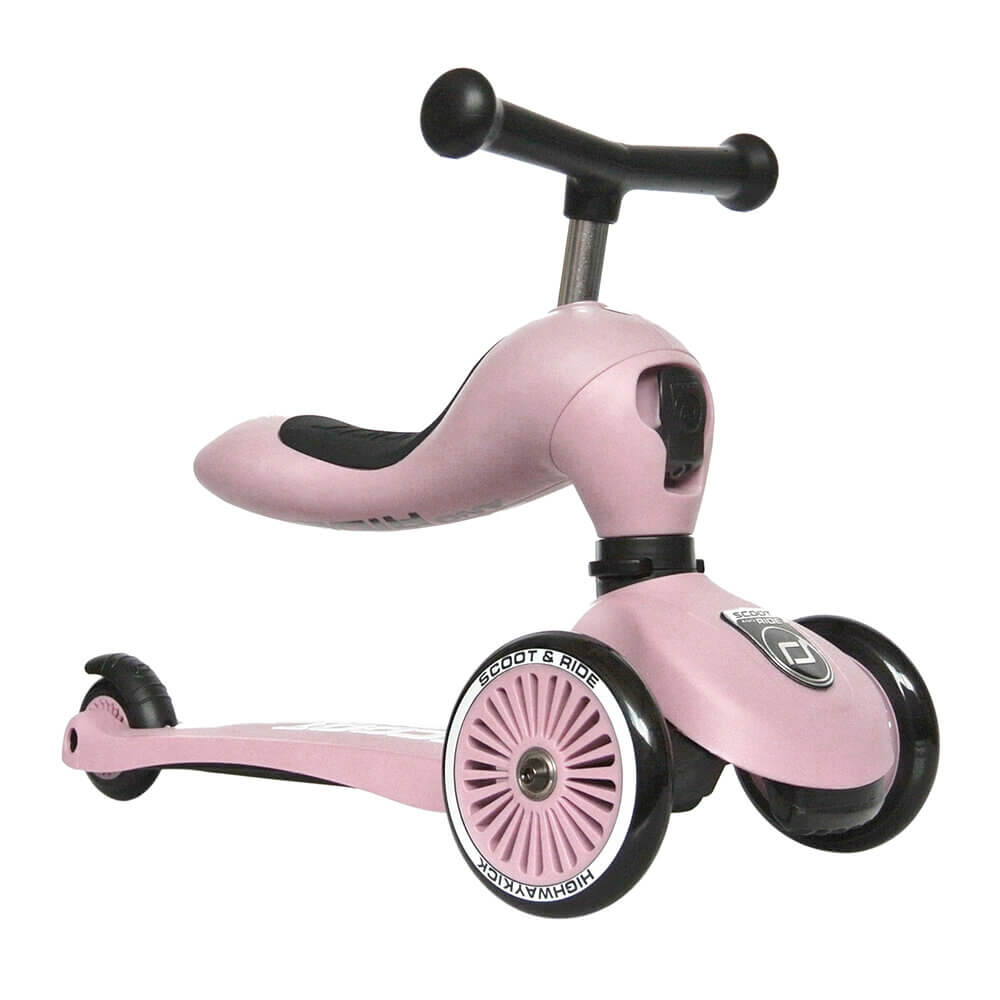 Trottinette 2 - en - 1 Highwaykick 1 - Rose - Jeux d'extérieur - Boutique LeoLudo - Scoot & Ride