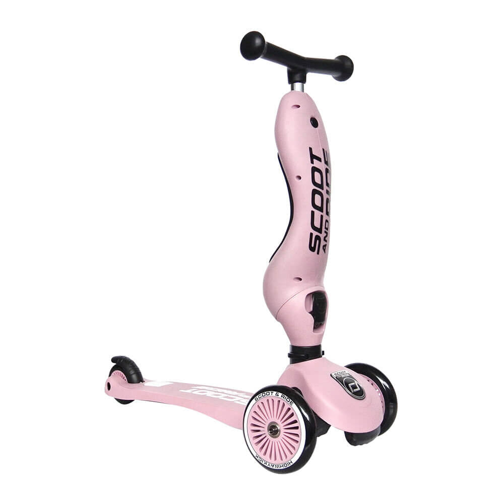 Trottinette 2 - en - 1 Highwaykick 1 - Rose - Jeux d'extérieur - Boutique LeoLudo - Scoot & Ride
