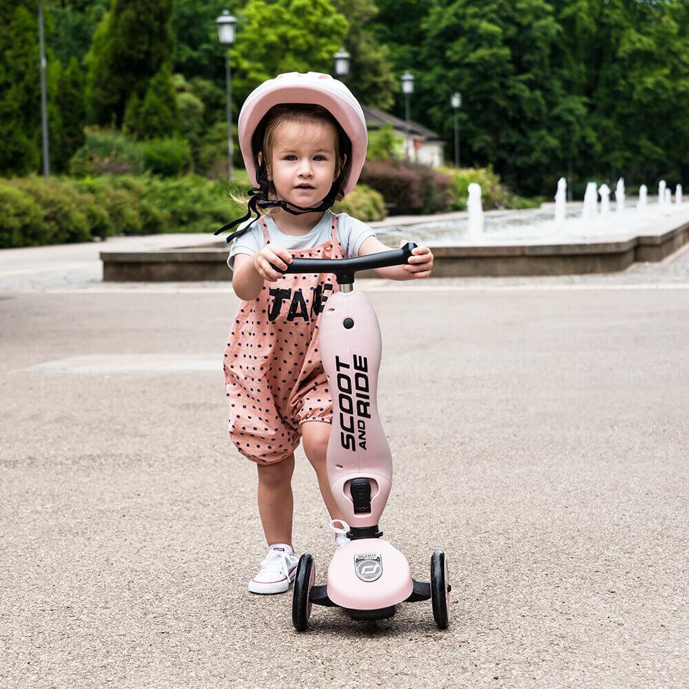Trottinette 2 - en - 1 Highwaykick 1 - Rose - Jeux d'extérieur - Boutique LeoLudo - Scoot & Ride