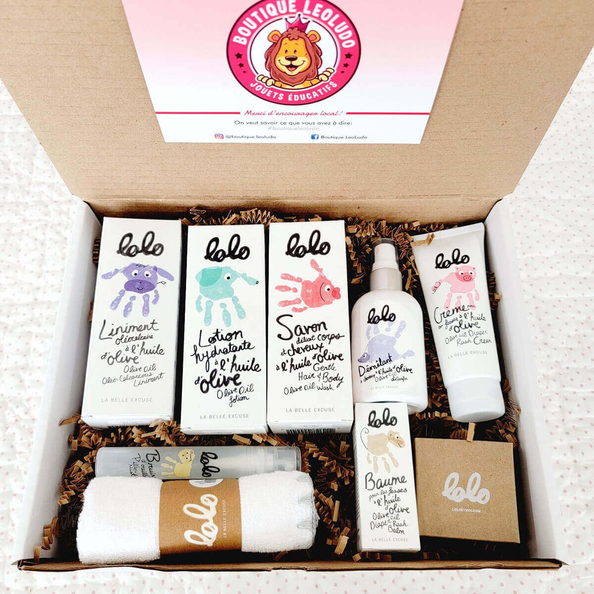 Trousse complète de naissance Lolo Ensembles cadeaux- Boutique LeoLudo