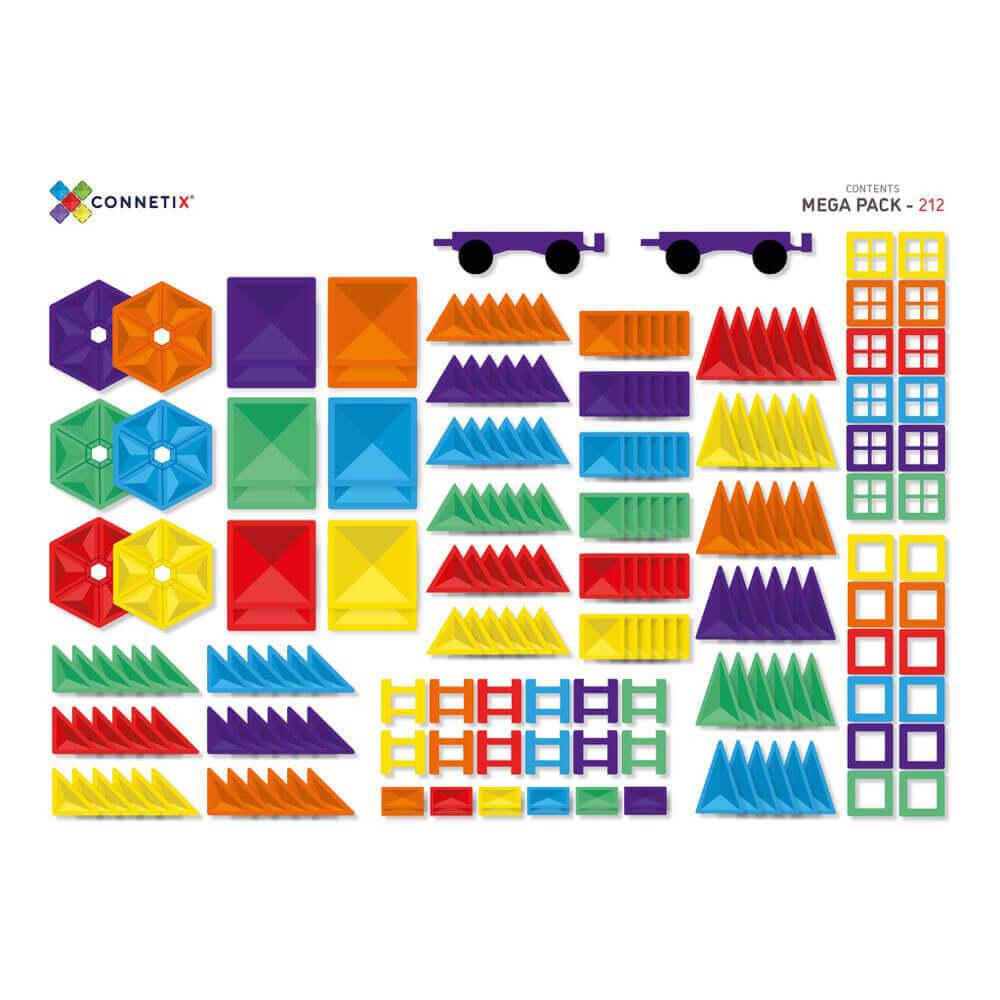 Tuiles de construction magnétiques - Mega Pack (212 pcs) - Jeux de construction - Boutique LeoLudo - Connetix