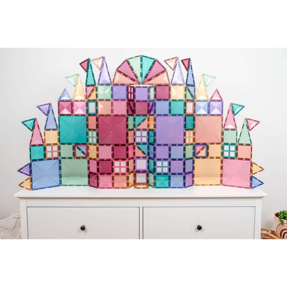 Tuiles magnétiques Connetix - Pastel Creative (120 pcs) - Jeux de construction - Boutique LeoLudo - Connetix