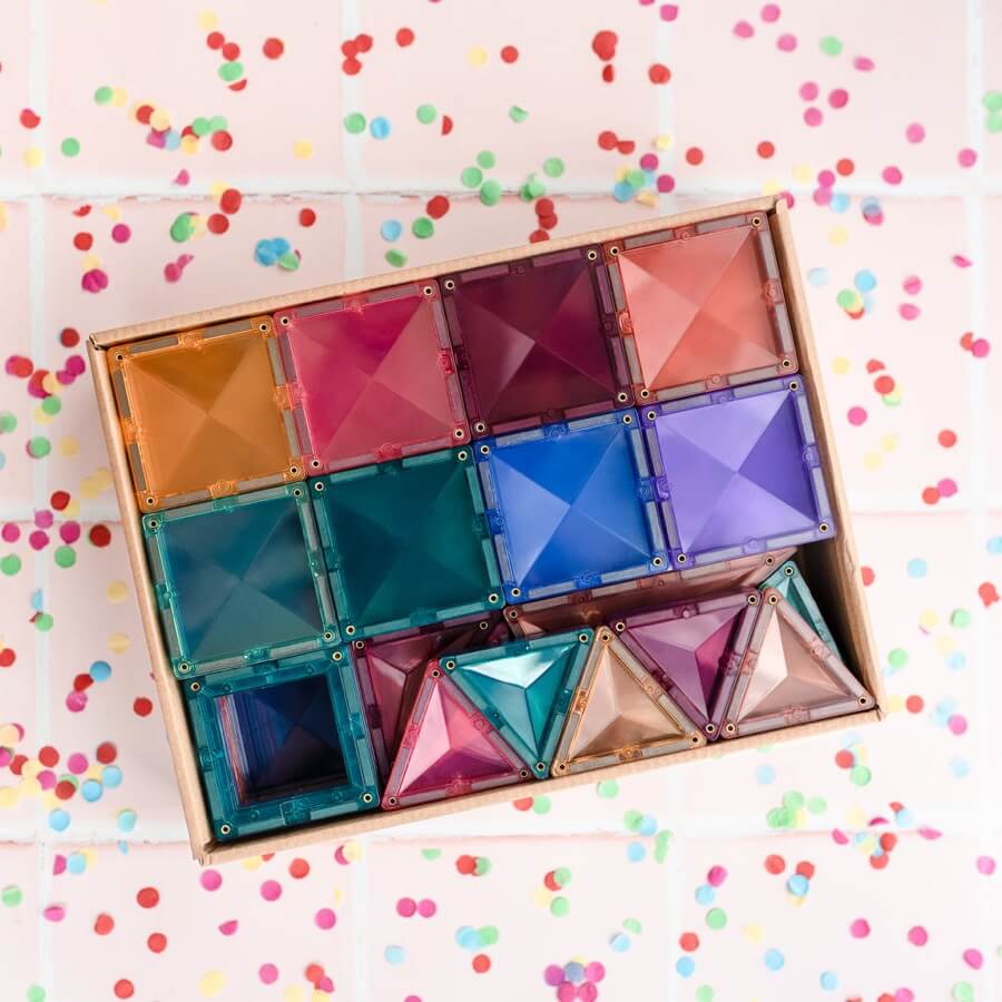Tuiles magnétiques Connetix - Pastel Creative (120 pcs) - Jeux de construction - Boutique LeoLudo - Connetix