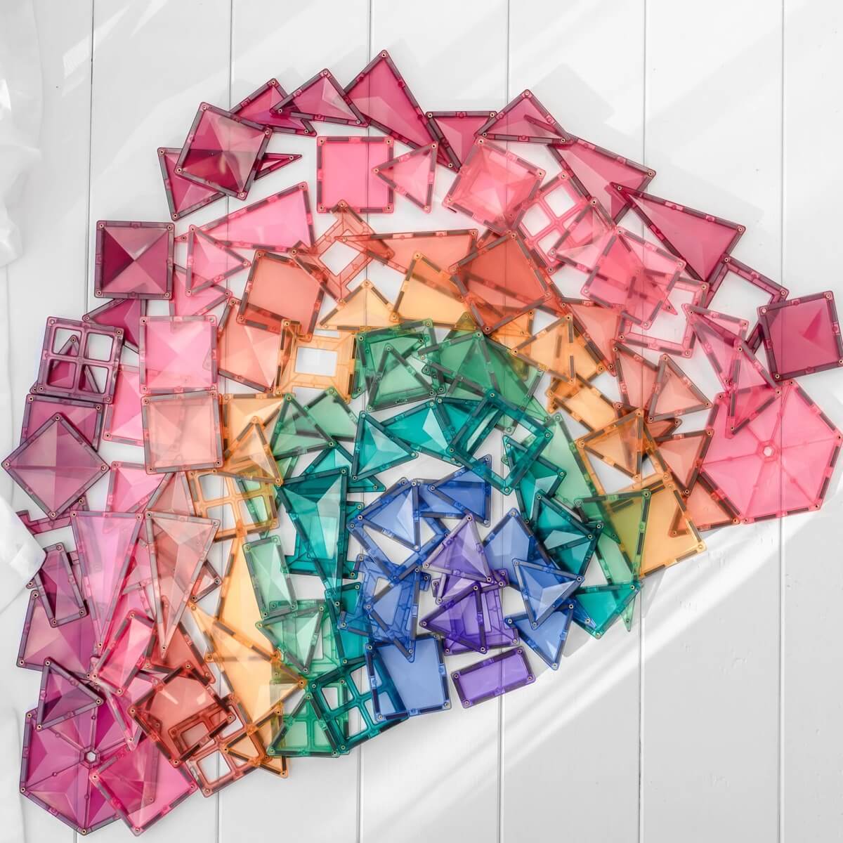 Tuiles magnétiques Connetix - Pastel Mega Pack (202 pcs) - Jeux de construction - Boutique LeoLudo - Connetix