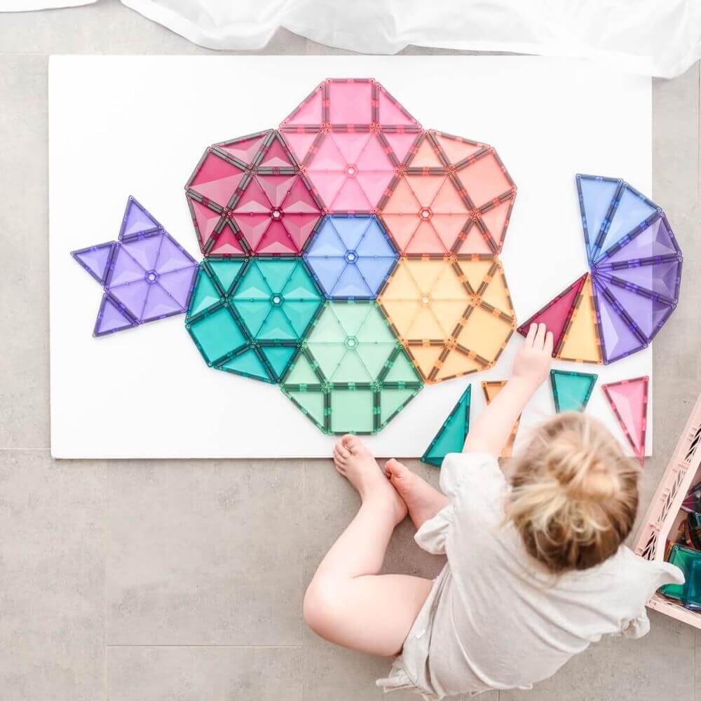 Tuiles magnétiques Connetix - Pastel Mega Pack (202 pcs) - Jeux de construction - Boutique LeoLudo - Connetix