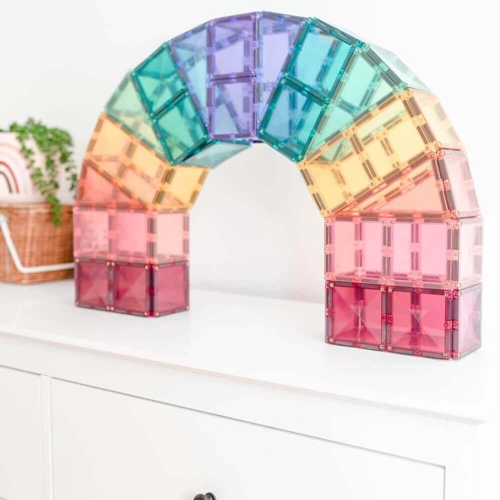 Tuiles magnétiques Connetix - Pastel Mega Pack (202 pcs) - Jeux de construction - Boutique LeoLudo - Connetix