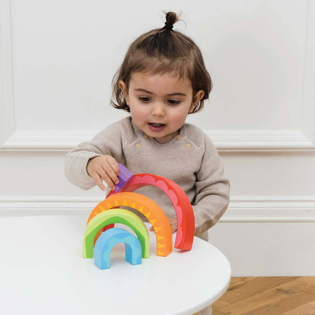 Tunnel arc - en - ciel à empiler - Jouets à trier & empiler - Boutique LeoLudo - Le Toy Van