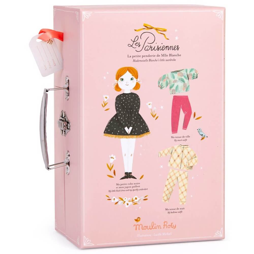 Valise petite garde - robe - Les Parisiennes - Poupées - Boutique LeoLudo - Moulin Roty