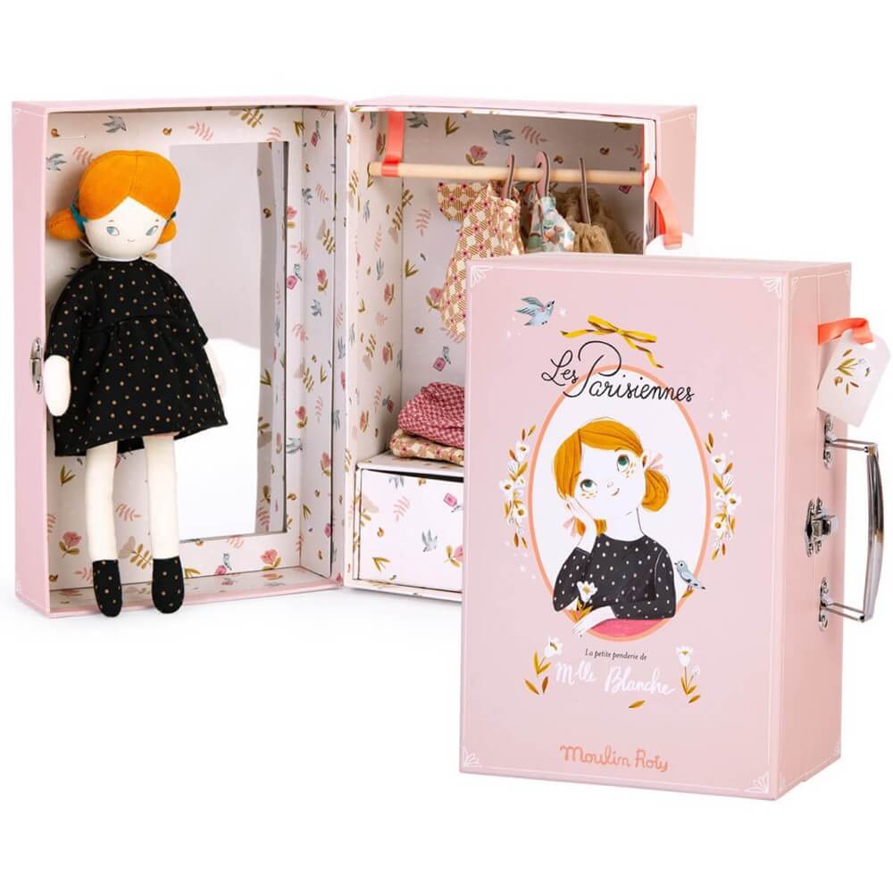 Valise petite garde - robe - Les Parisiennes - Poupées - Boutique LeoLudo - Moulin Roty