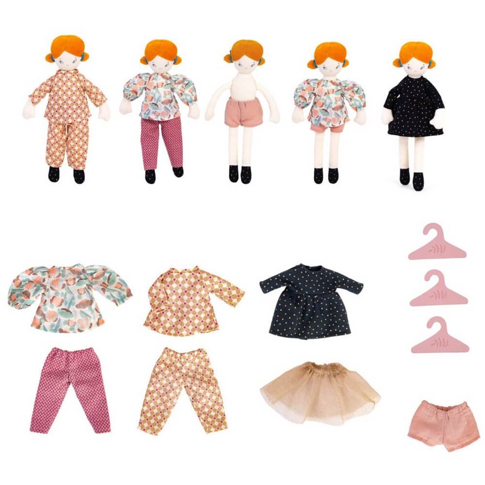 Valise petite garde - robe - Les Parisiennes - Poupées - Boutique LeoLudo - Moulin Roty