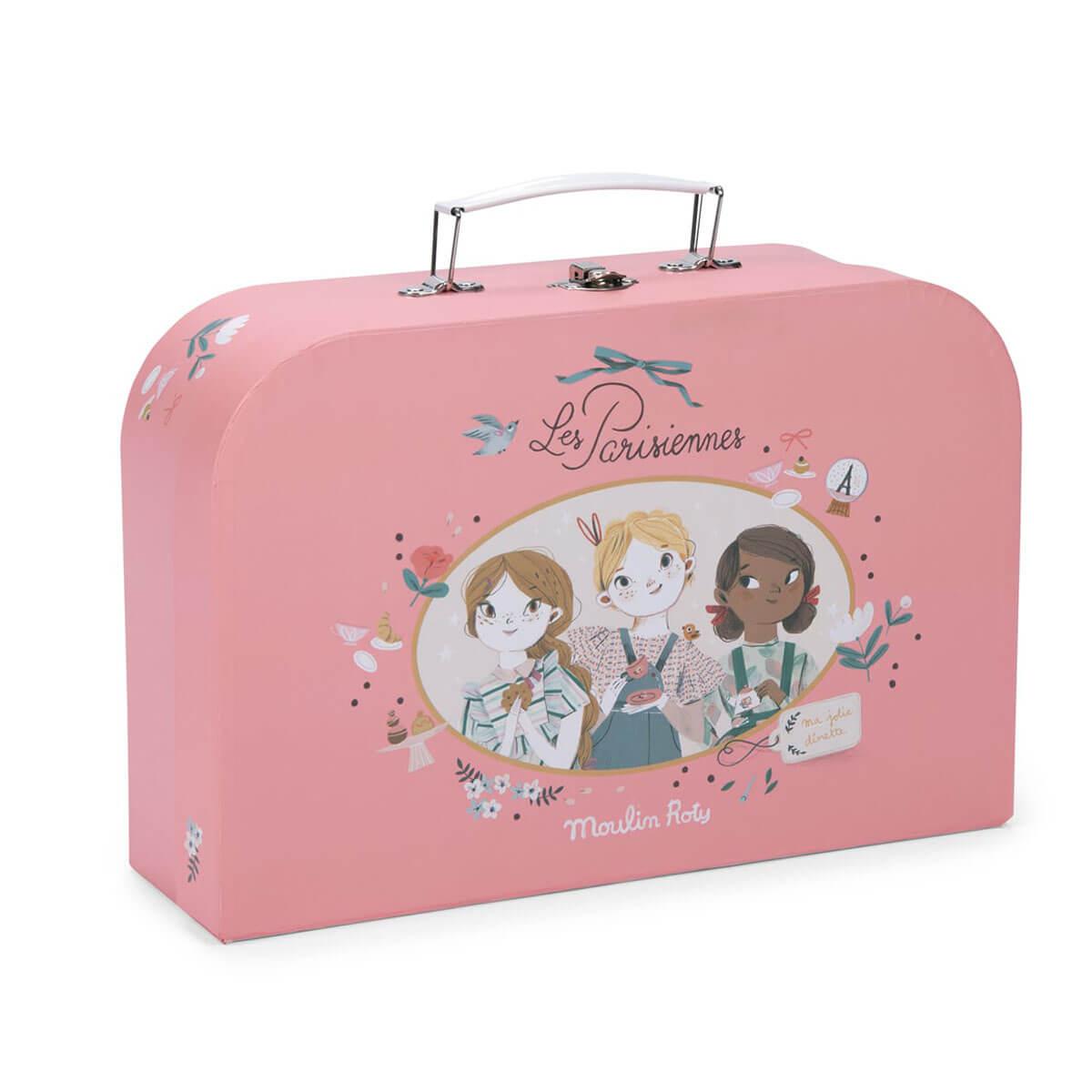 Valisette service de thé en métal - Les Parisiennes - Jouets d'imitation - Boutique LeoLudo - Moulin Roty